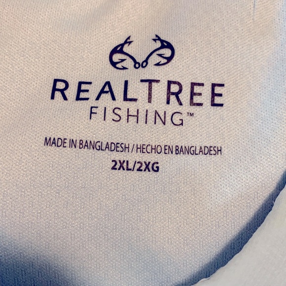 RealTree Light Blue Fishing Men Shirt, 2XL - Picture 8 of 11